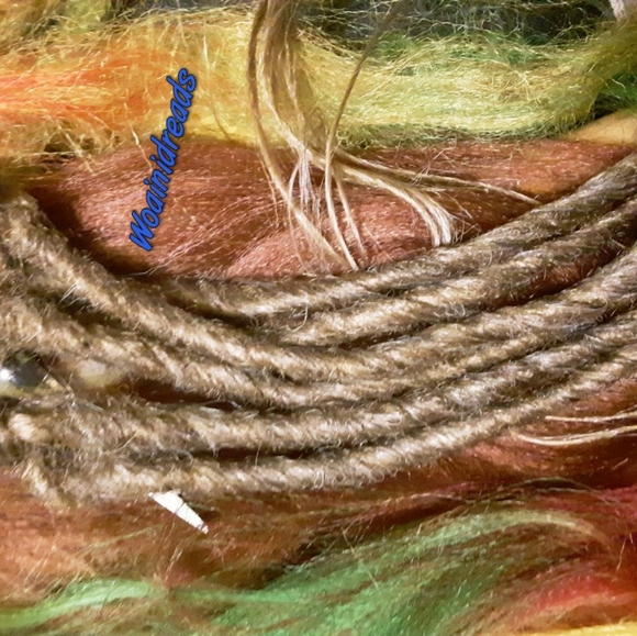 3 Clip Light Brown Synthetic Dreads Dreadlocks - Picture 2 of 3